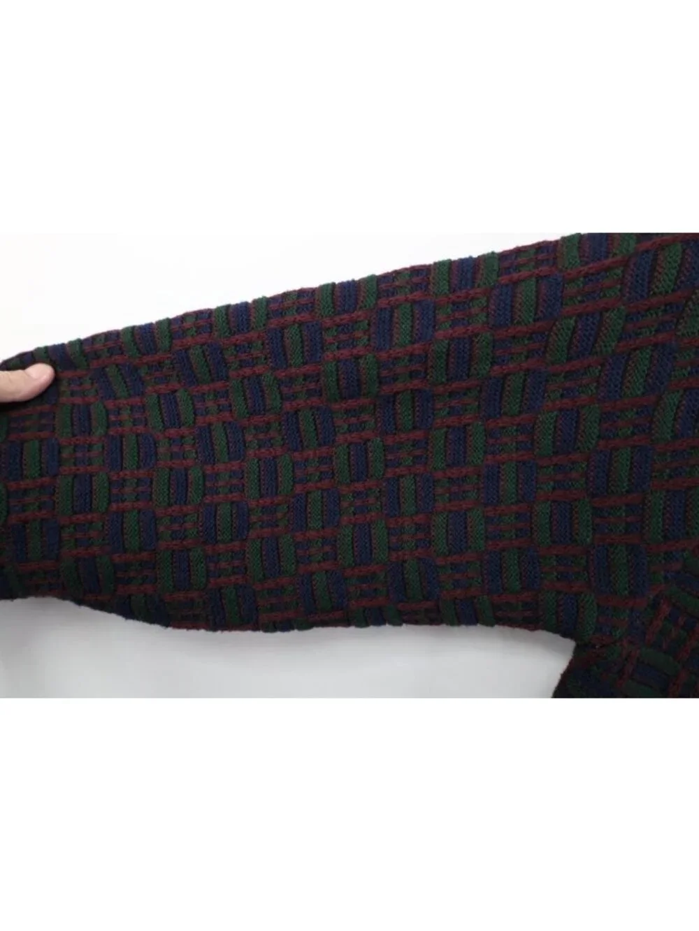 Vintage 90s Streetwear Mens Size Medium Cotton Weave Knit Crewneck Sweater USA